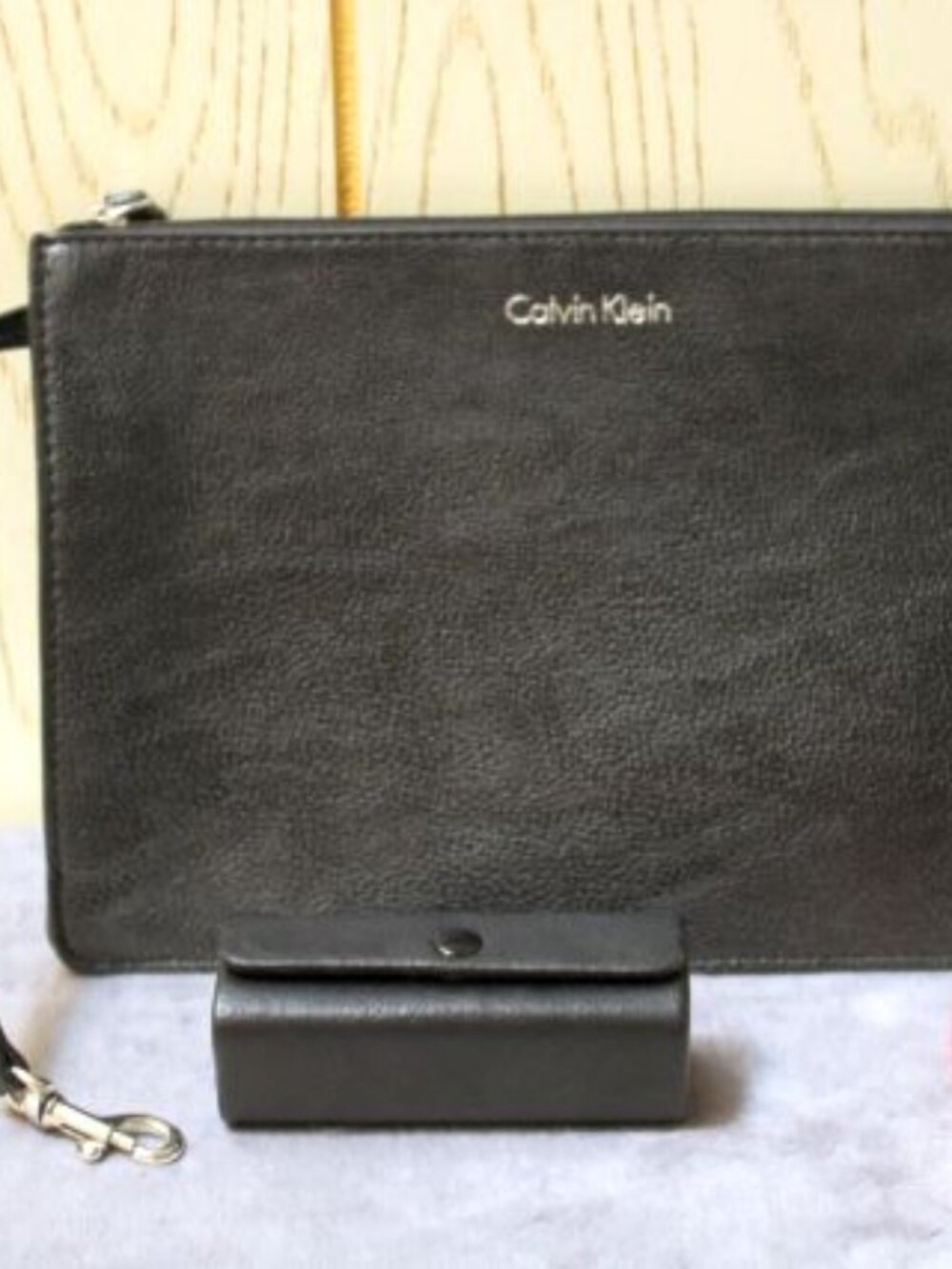 Calvin Klein Cosmetic Bag with Strap - Lipstick Holder - Mascara Set
